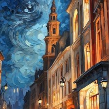 Схема вышивки «ночной город2»