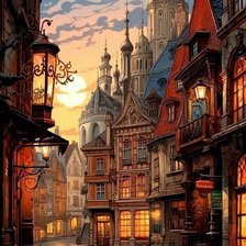 Схема вышивки «ночной город4»