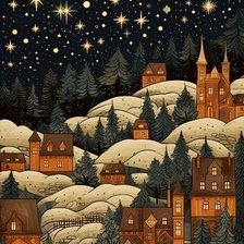 Схема вышивки «ночной город6»