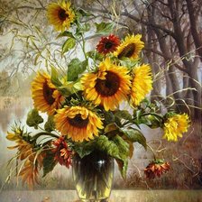 Схема вышивки «Подсолнухи»