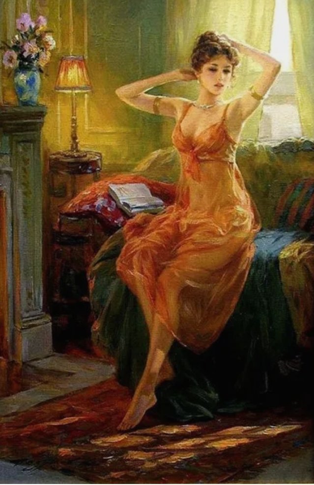 Девушка - картина, девушка - оригинал