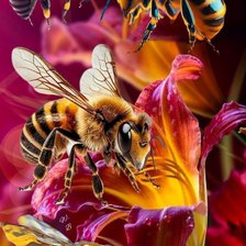 Схема вышивки «Пчелы»