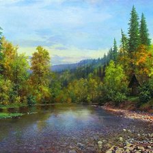 Схема вышивки «пейзаж»