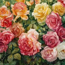 Схема вышивки «Розы»