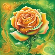 Схема вышивки «Оранжевая роза»