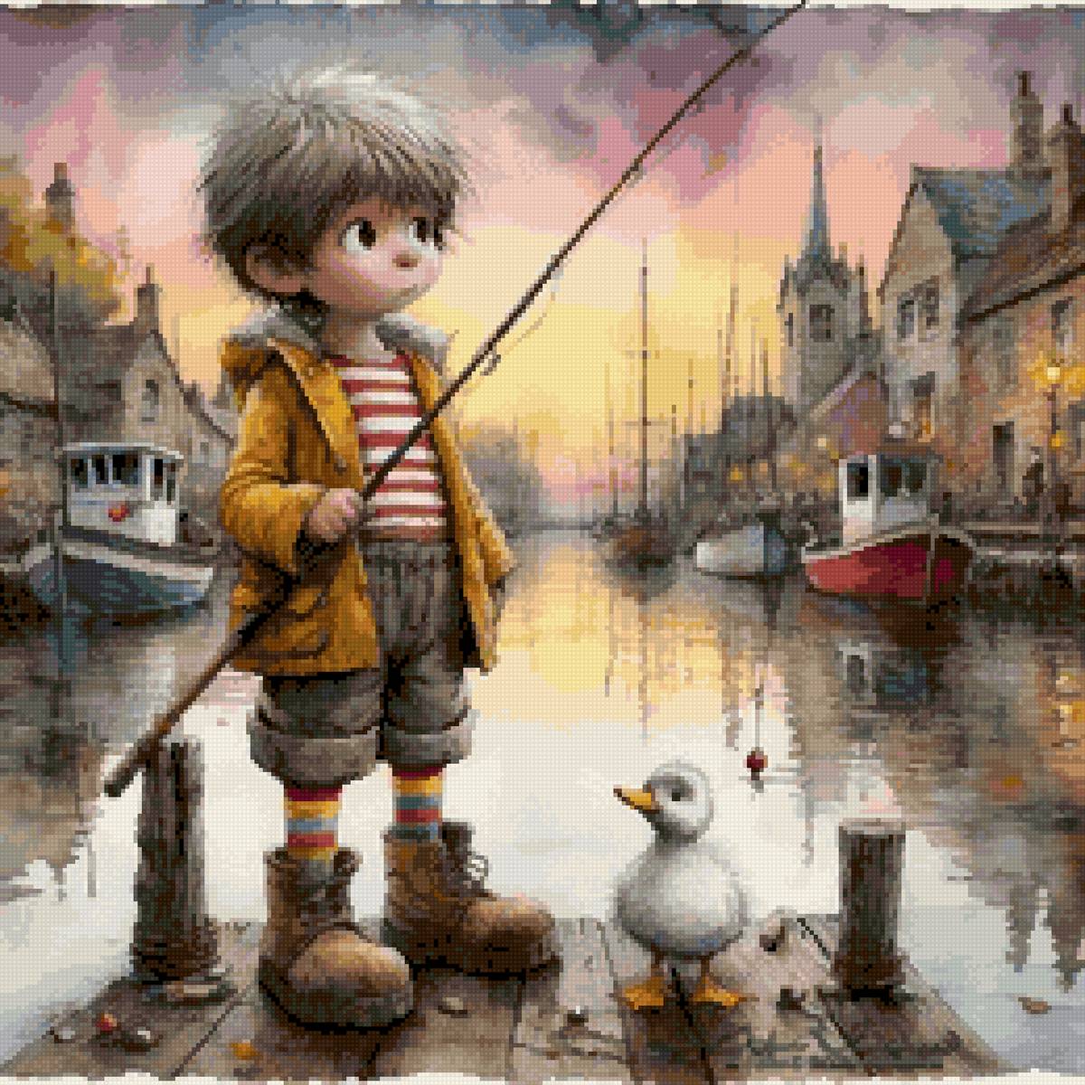 На рыбалку - мальчик, рыбалка - предпросмотр