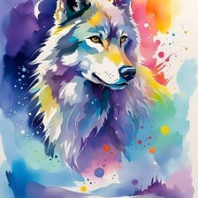 Схема вышивки «Волк»