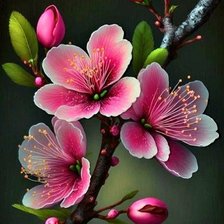 Схема вышивки «Цветки вишни»