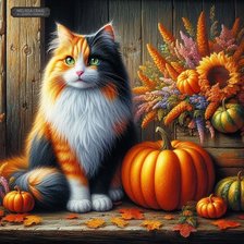 Схема вышивки «Котик»