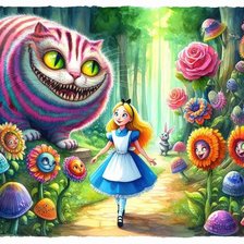 Схема вышивки «Алиса в стране чудес»