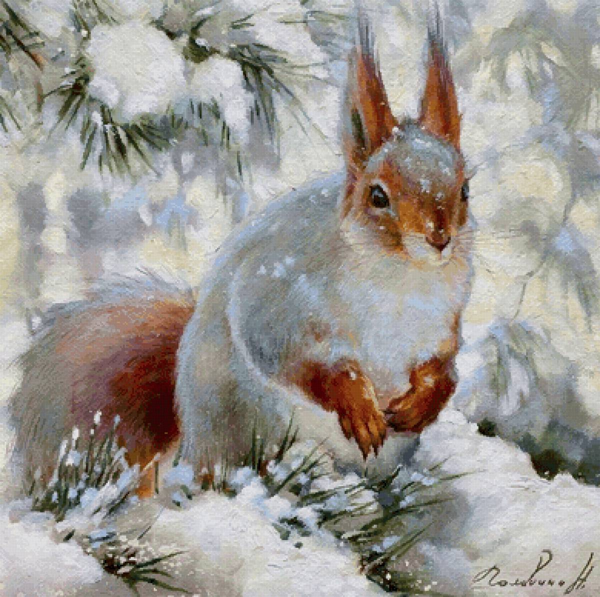 Белка - 🐿️, зима - предпросмотр