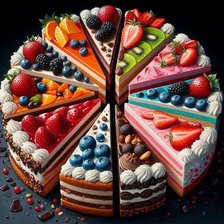 Схема вышивки «Кусочки тортов»