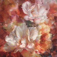 Схема вышивки «пионы»