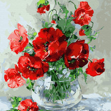 Схема вышивки «маки»