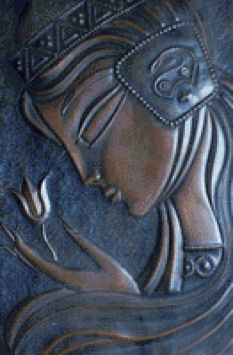 чеканка девушка - предпросмотр