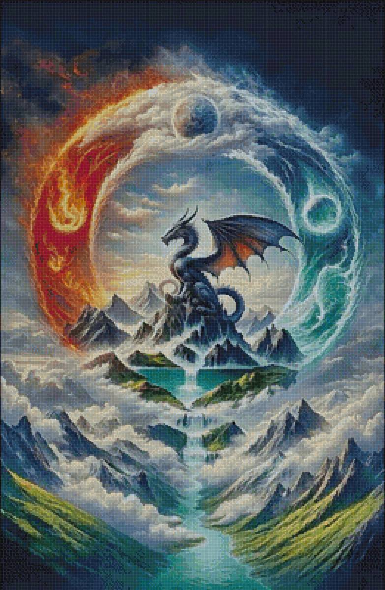 Дракон и стихии природы - предпросмотр