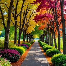 Схема вышивки «Осеняя аллея»