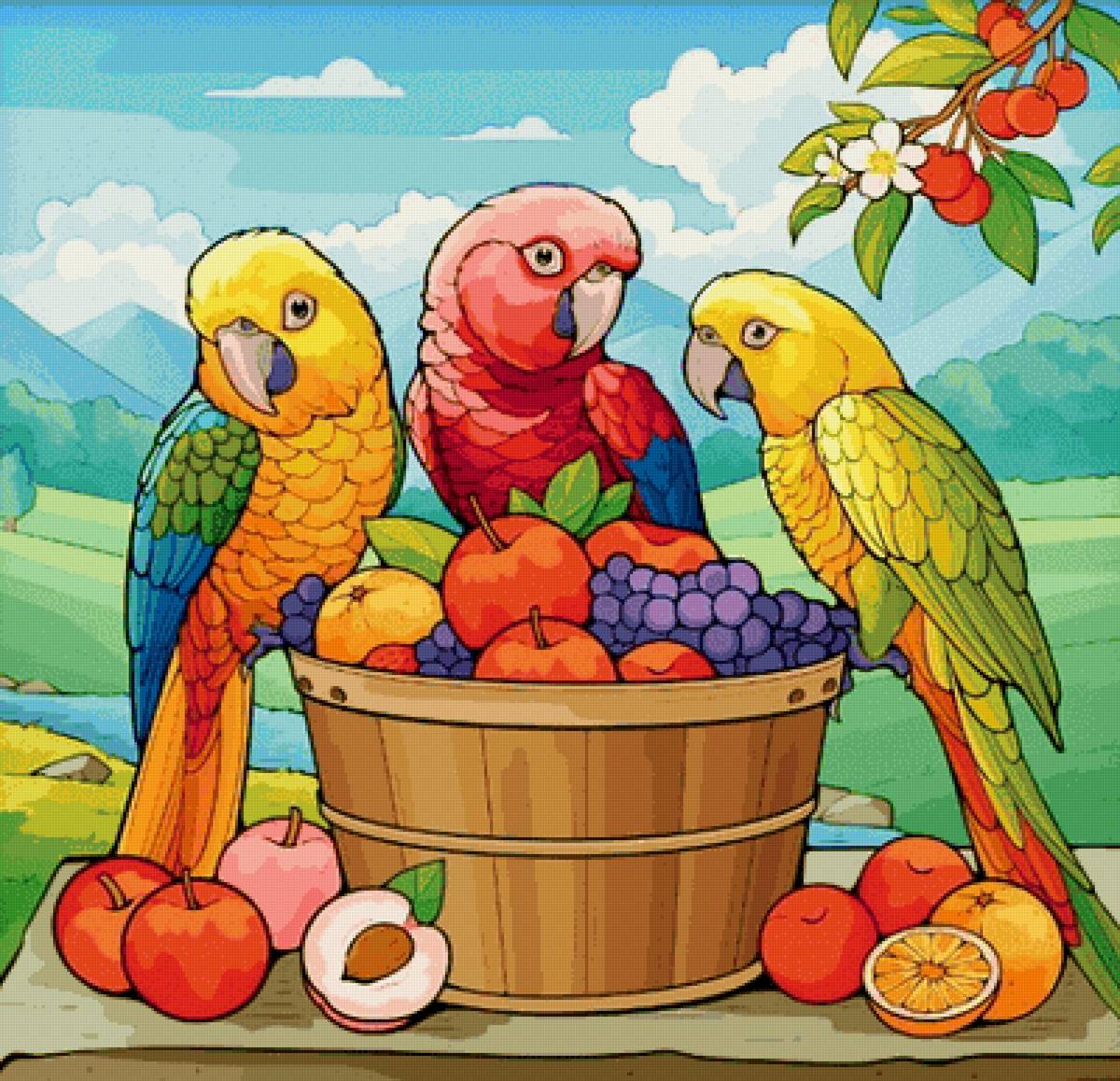 Попугаи - предпросмотр