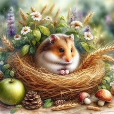 Схема вышивки «Хомяк»