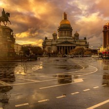 Схема вышивки «Закат  в Питере»