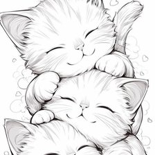 Схема вышивки «Котята»