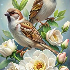 Схема вышивки «птички»