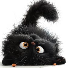 Схема вышивки «Черный котик»