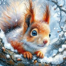 Схема вышивки «Белочка»