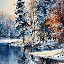 Схема вышивки «Зима»