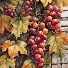 Схема вышивки «Виноград»