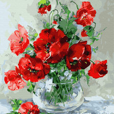 Схема вышивки «маки»