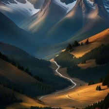 Схема вышивки «Горный пейзаж 3»