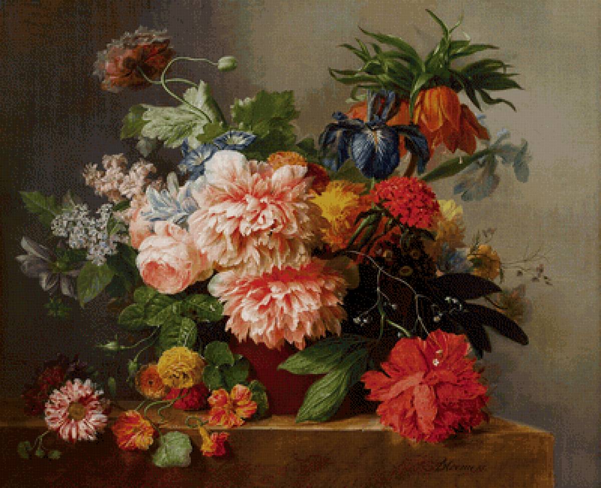 Красивый букет - цветы, картина, букет - предпросмотр