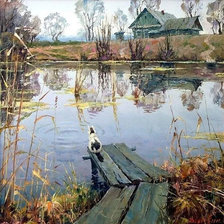 Схема вышивки «Поздняя осень»