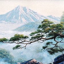 Схема вышивки «Горы-дерево (вариант 3)»