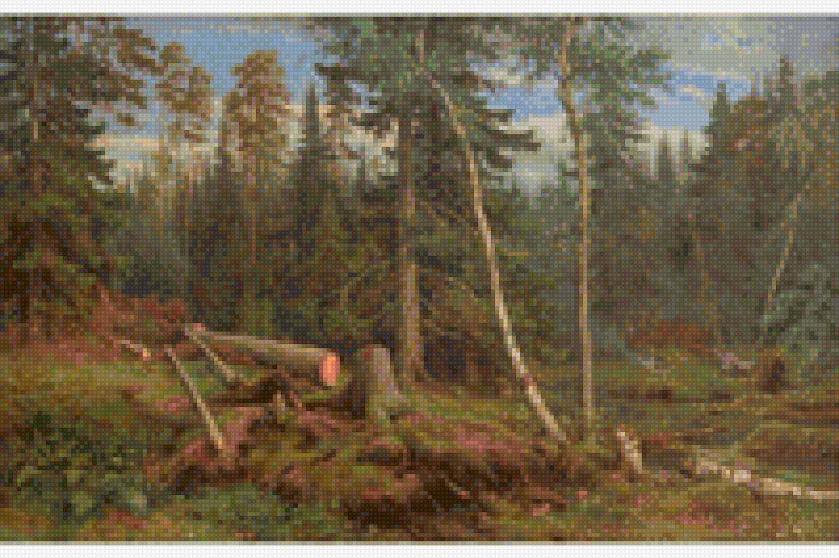 Шишкин "Рубка леса" - предпросмотр