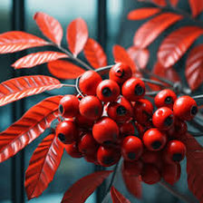 Схема вышивки «рябина»