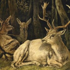 Схема вышивки «Олени»