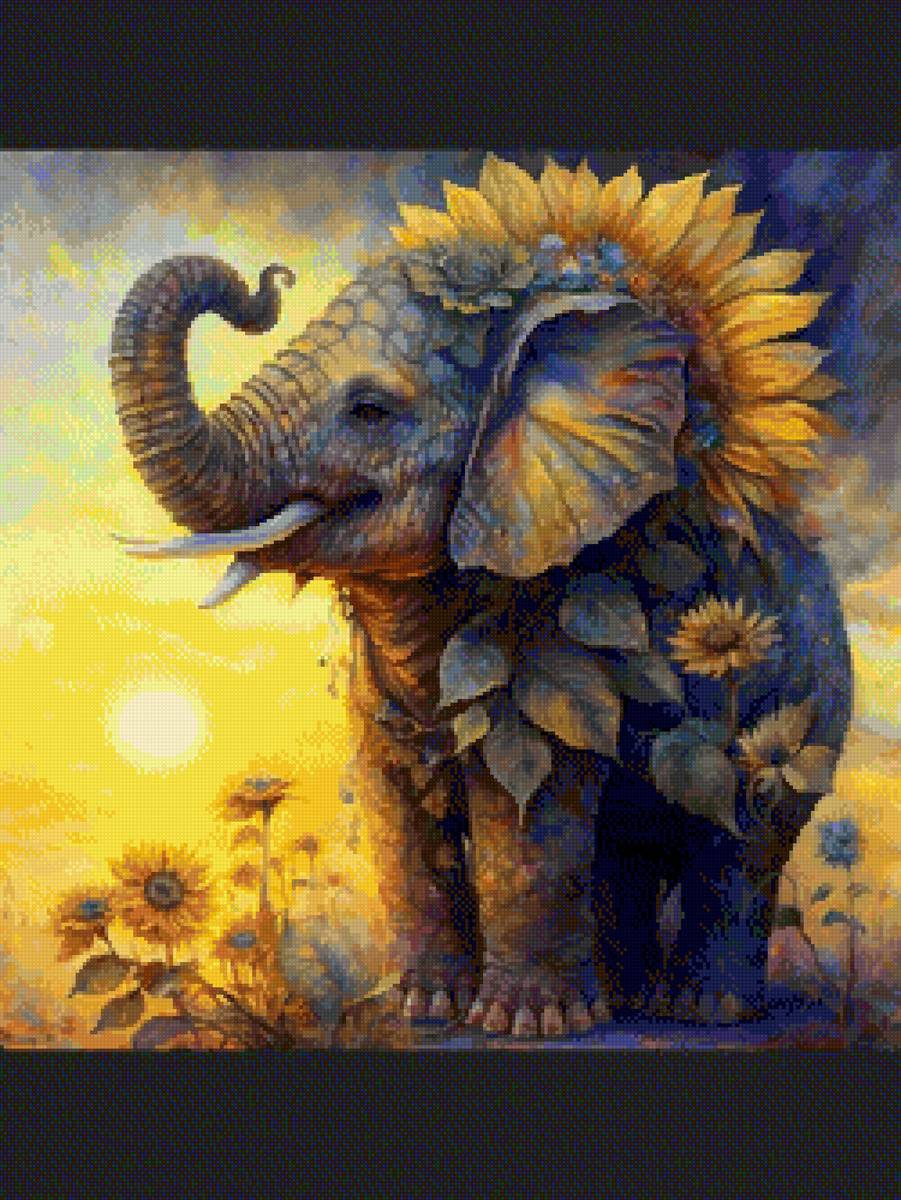 flower elephant - предпросмотр