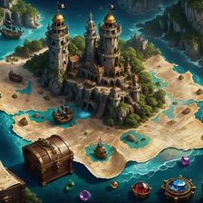 Схема вышивки «карта затеринного острова»