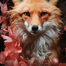 Схема вышивки «Лиса в магнолии»