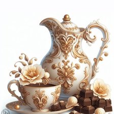 Схема вышивки «Чайный сервиз»