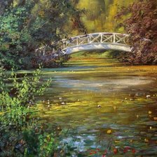 Пруд с мостиком. Олег Буйко