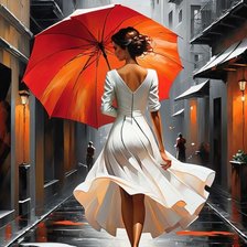 Схема вышивки «Под зонтом»