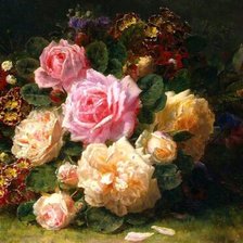 Схема вышивки «Цветы - цветочки»