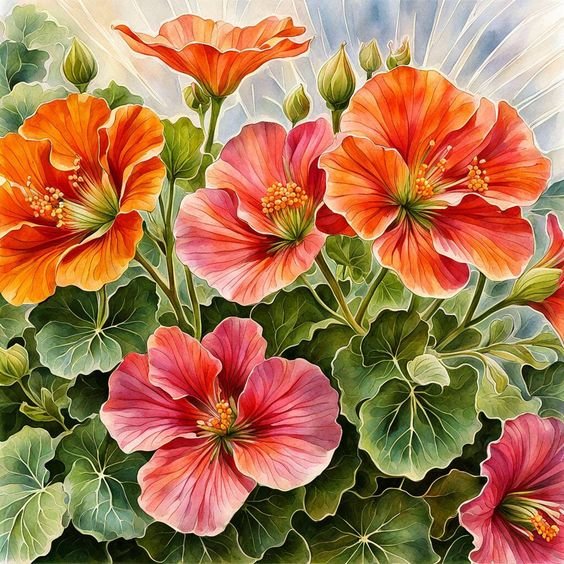 Настурция - настурция, цветы - оригинал