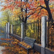 Схема вышивки «В осеннем парке»