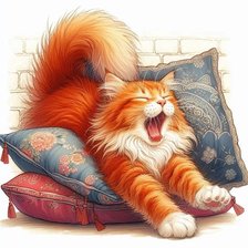 Схема вышивки «котик»