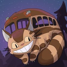 Схема вышивки «Кот автобус»