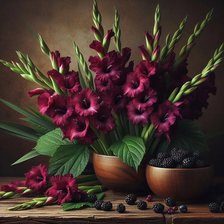 Схема вышивки «ирисы»